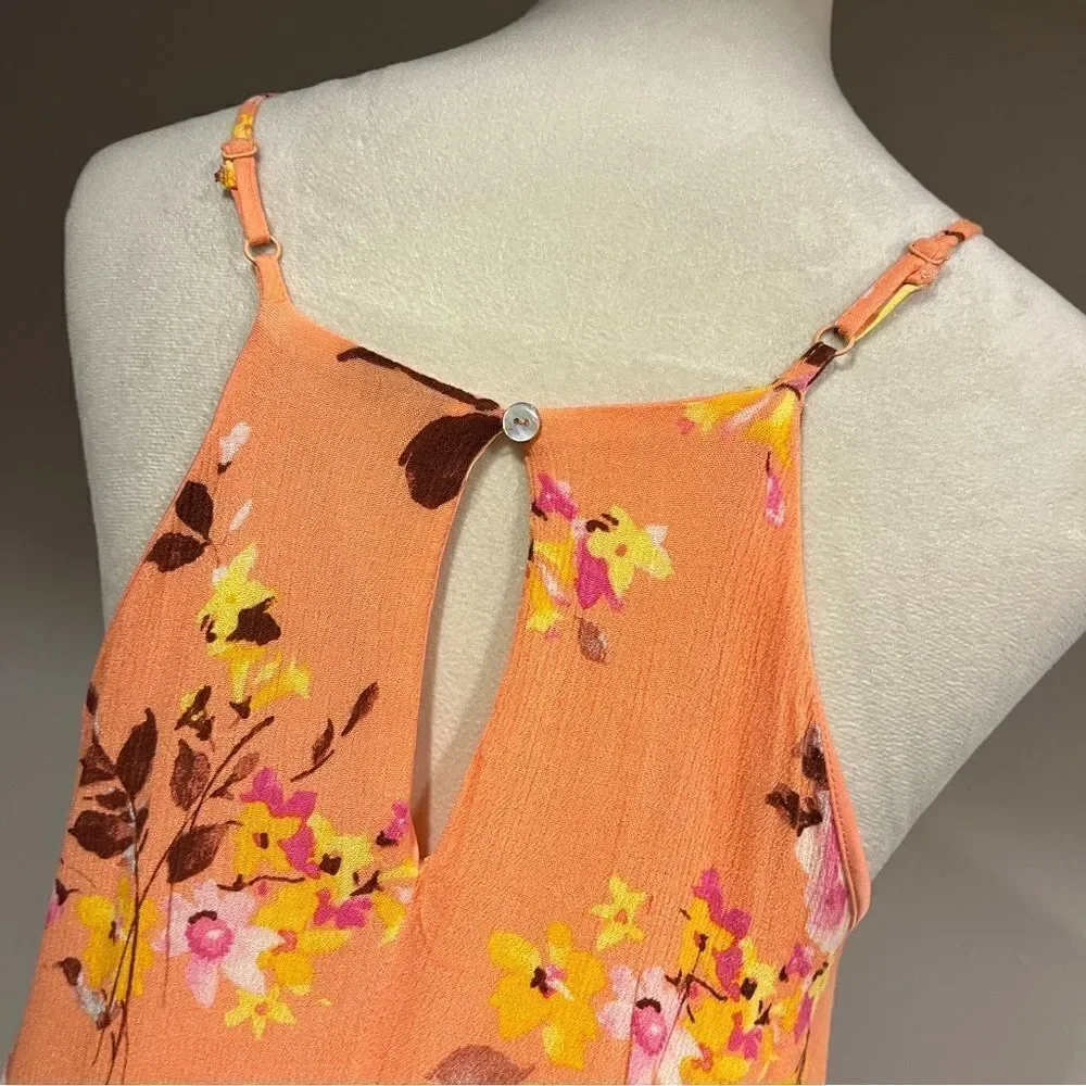 Staccato v-neck swing style flowy‎ floral dress with straps
